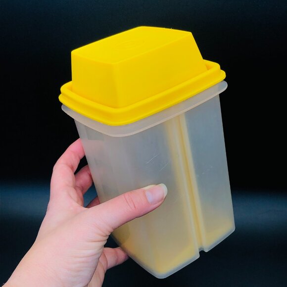 Vintage 70s Tupperware Harvest Yellow PICK-A-DELI Pickle Castor Jar Container - Picture 7 of 10